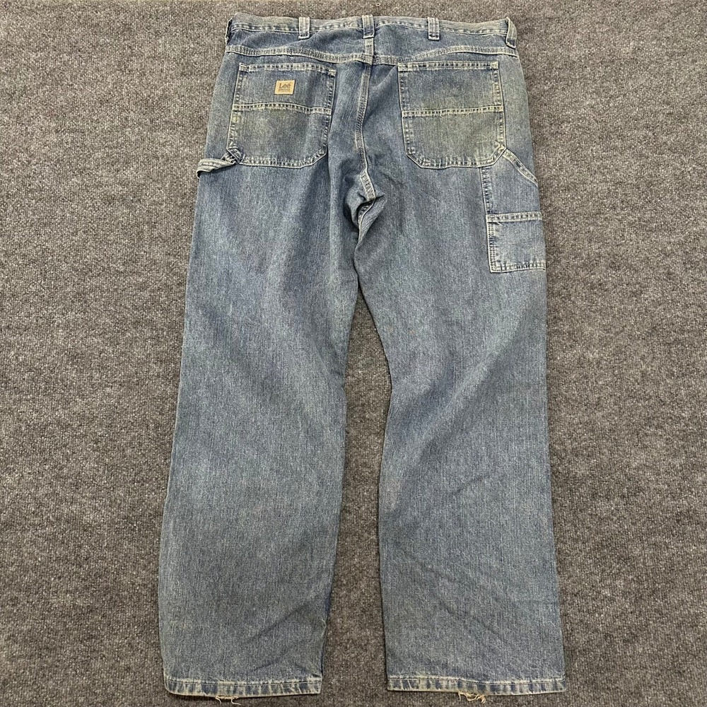 Lee Carpenter Jeans Mens Size 40x32 Blue Relaxed Fit Denim Utility Workwear Pant